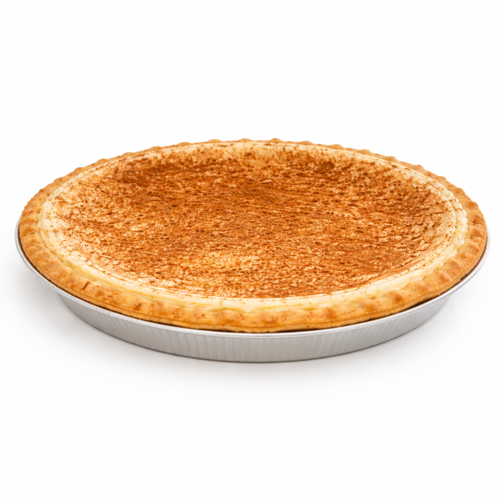 Traditional South African milk tart melktert