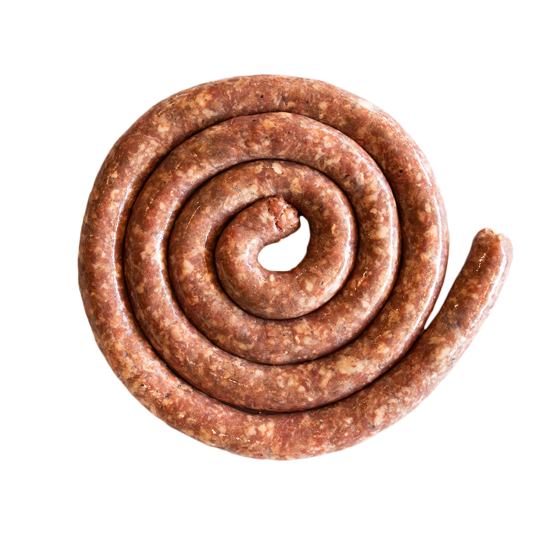 Beef only South African boerewors spiral sausage