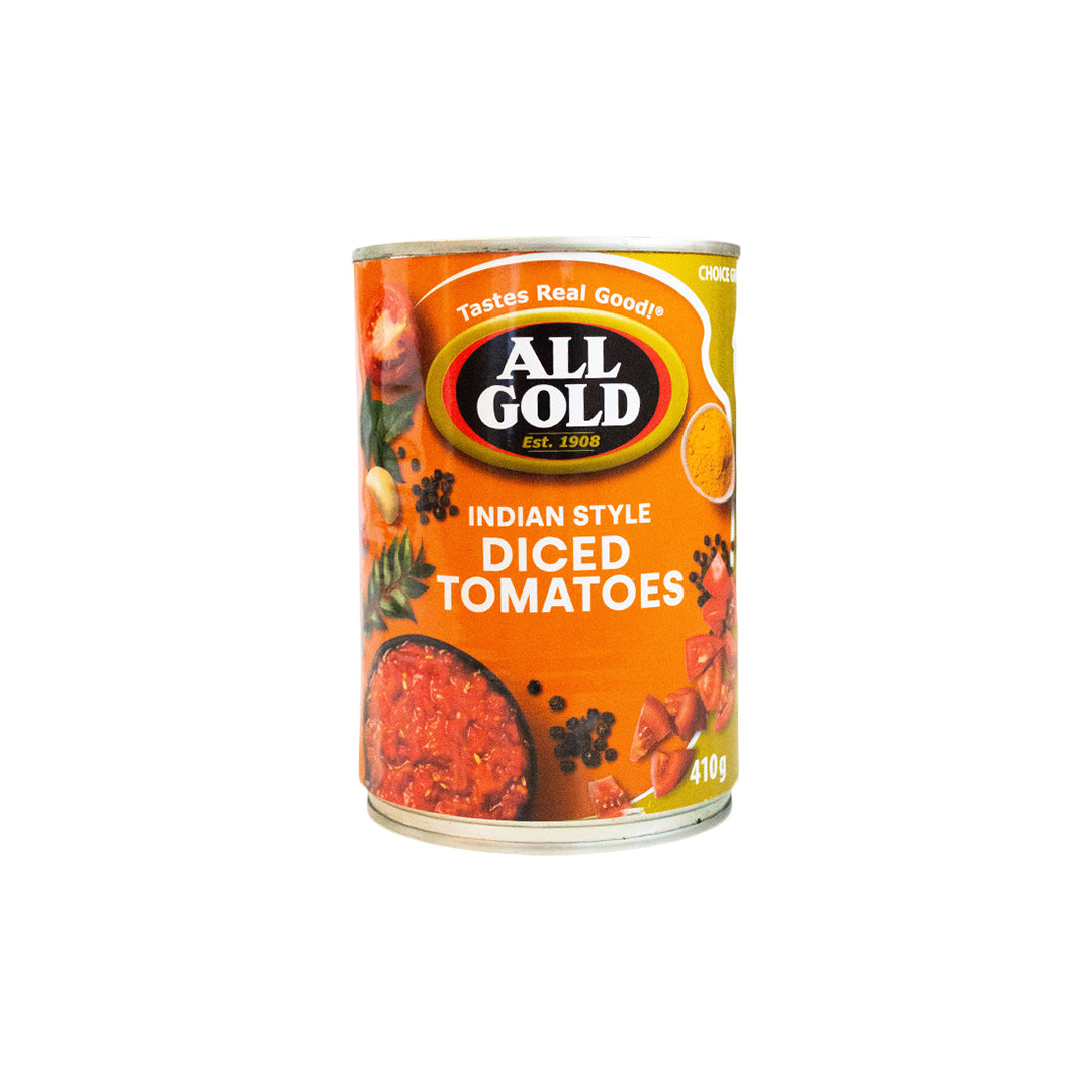 All Gold Indian Style Diced Tomatoes 410g