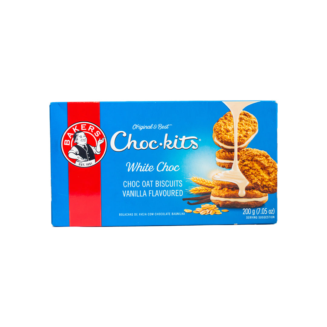 Bakers ChocKits White Choc 200g