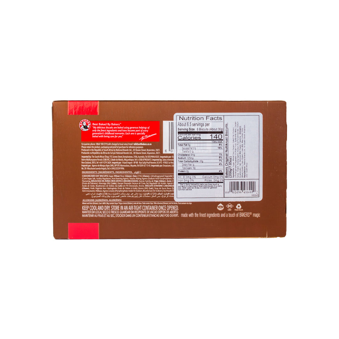Bakers Nuttikrust Caramelised Crunchy Oat Biscuits 200g