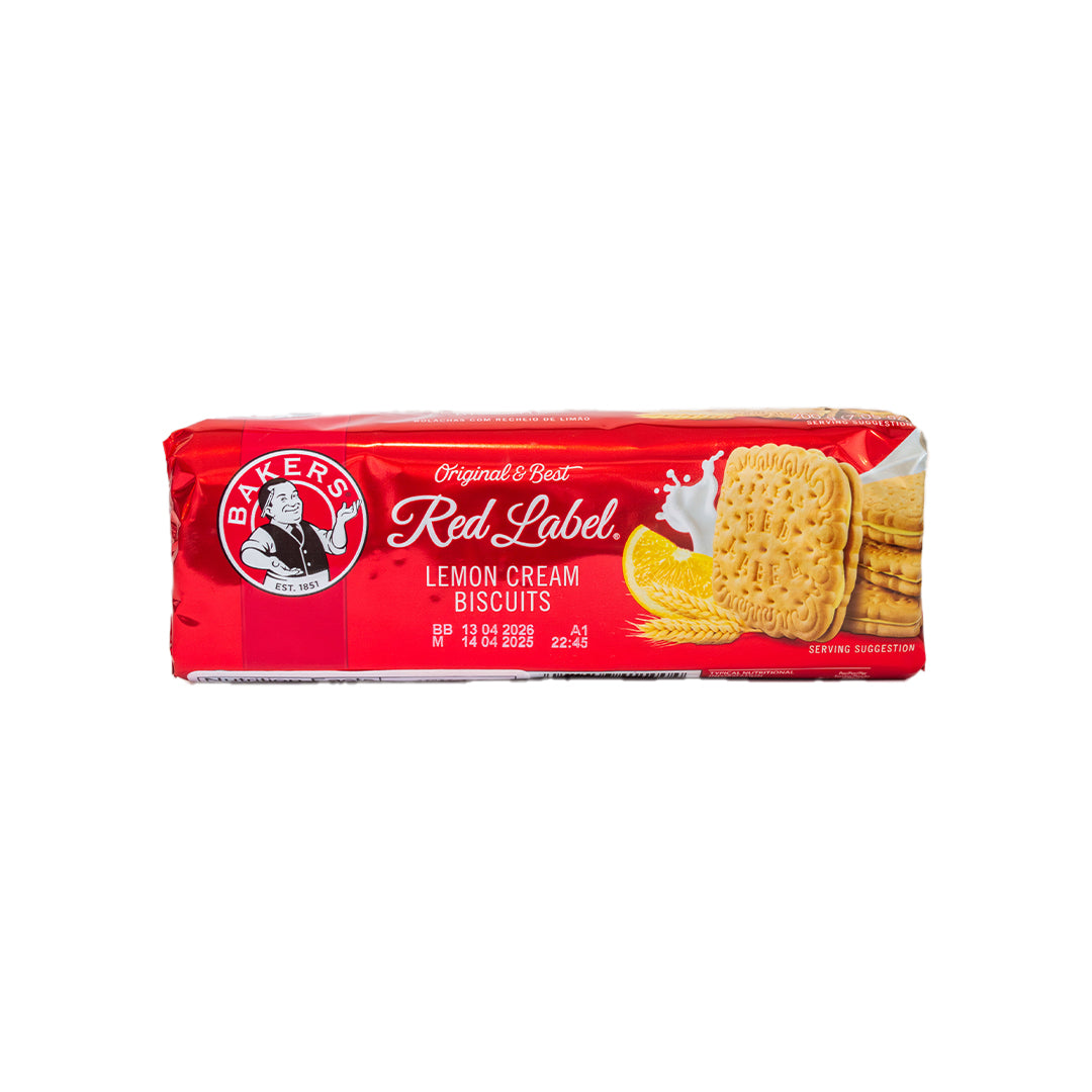 Bakers Red Label Lemon Cream Biscuits 200g