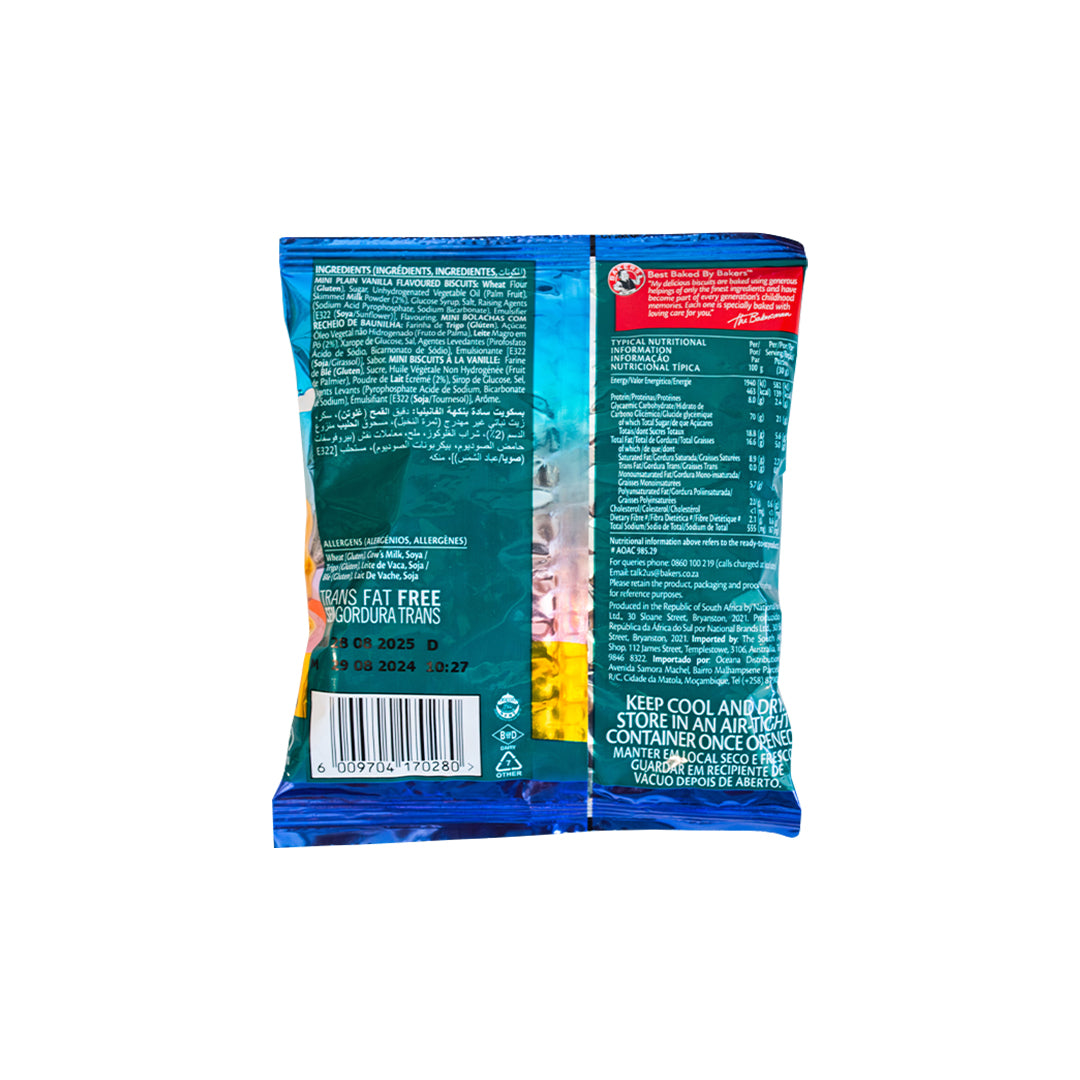 Bakers Zoofari Mini Plain Vanilla Flavoured Biscuits 40g