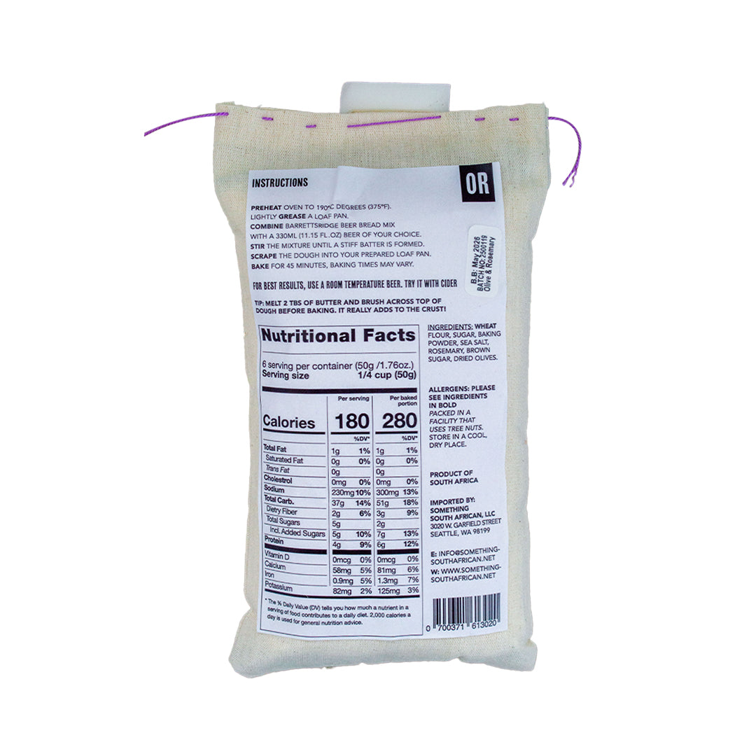 Barrettsridge Olive & Rosemary Beer Bread Mix 450g
