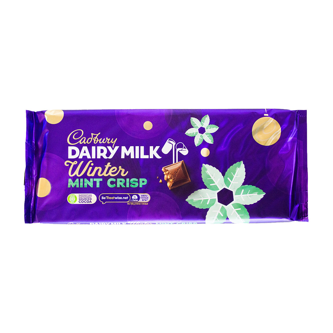 Cadbury Dairy Milk Winter Mint Crisp Large Chocolate 360g