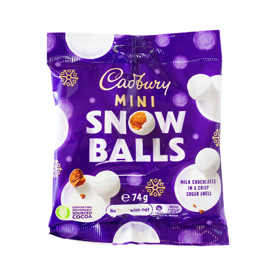 Cadbury Mini Snow Balls Milk Chocolate 74g