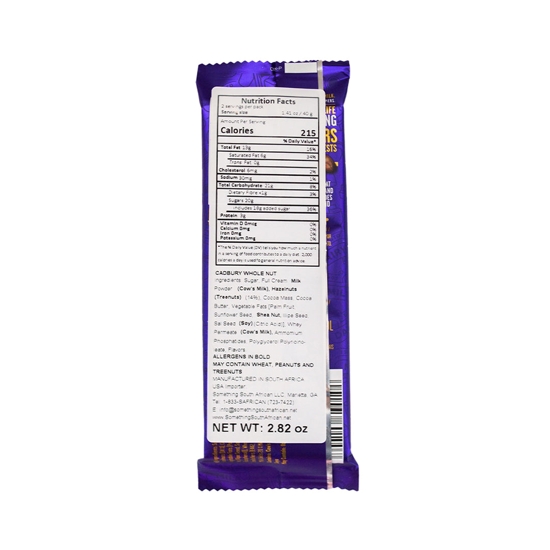 Cadbury Whole Nut Chocolate 80g