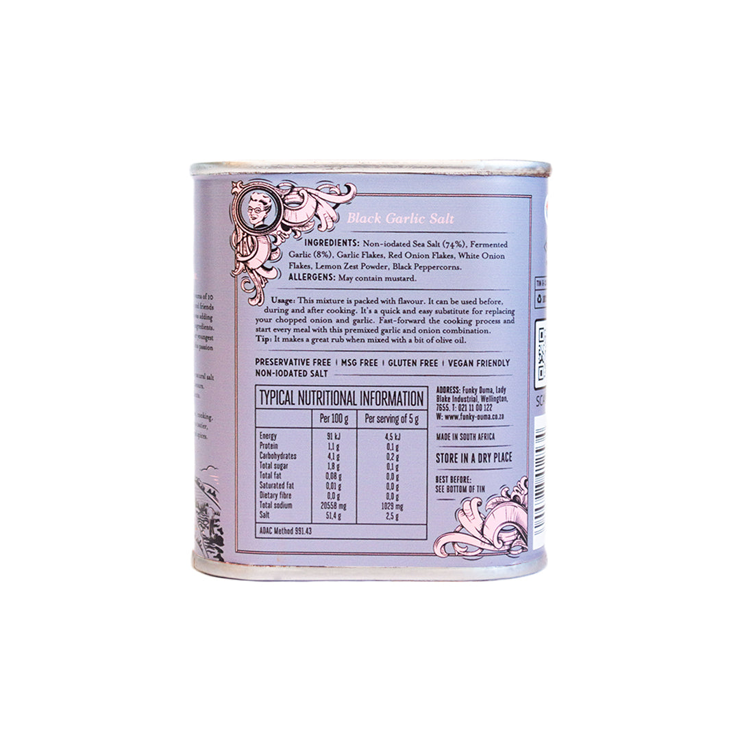 Funky Ouma Black Garlic Salt 250g