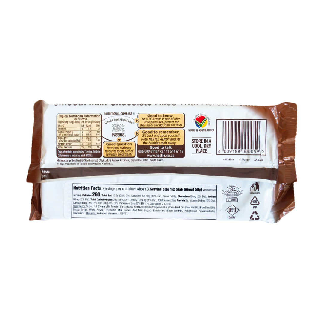 Nestle Aero Milk Chocolate 135g