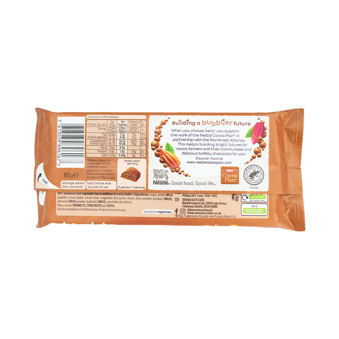 Nestle Aero Milk Chocolate 90g