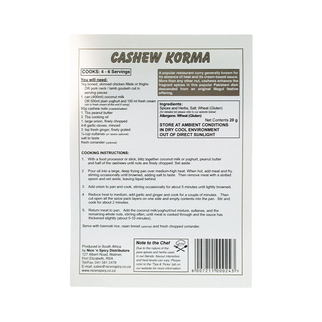 Nice 'N Spicy Cashew Korma 20g