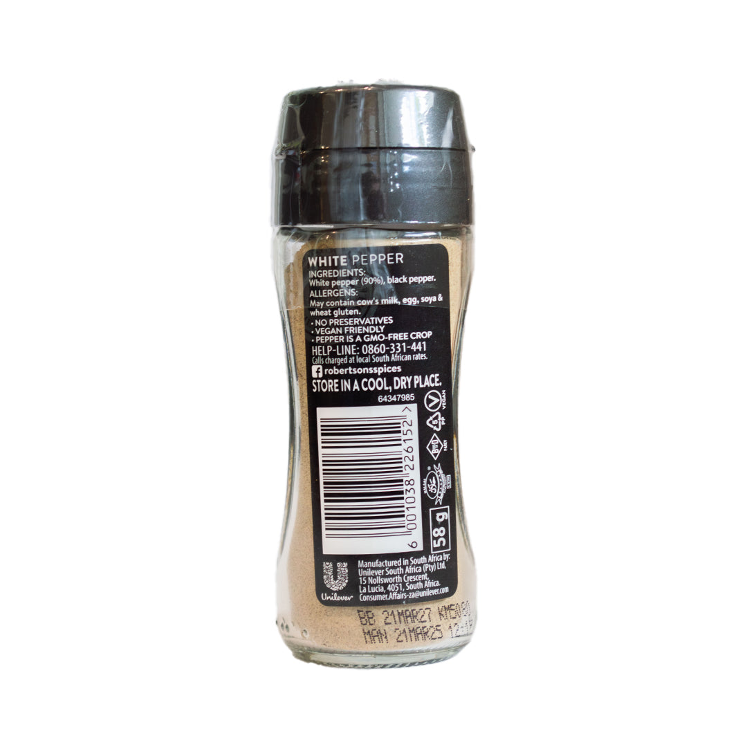 Robertsons White Pepper Spice 58g