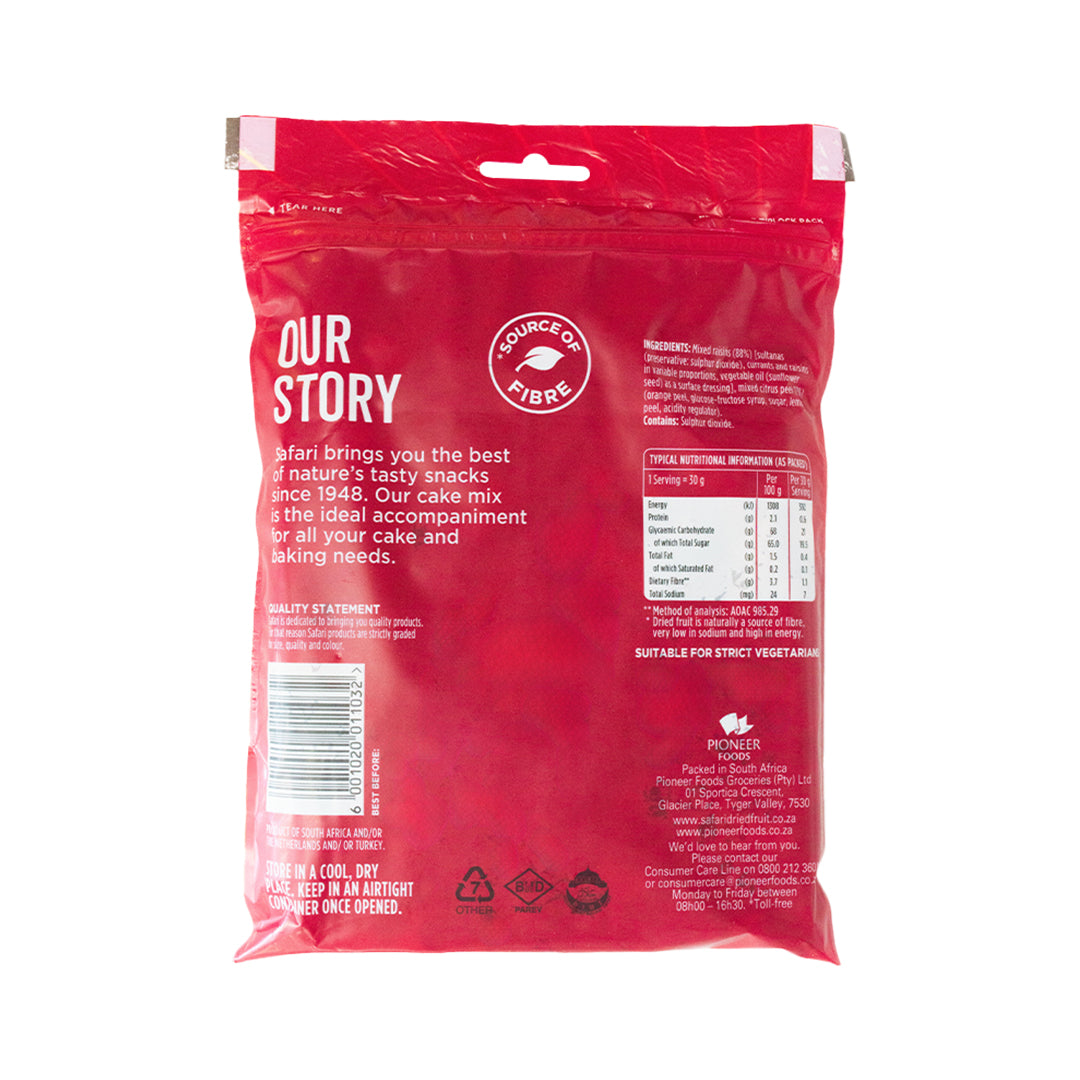 Safari Dried Fruit Cake Mix 500g