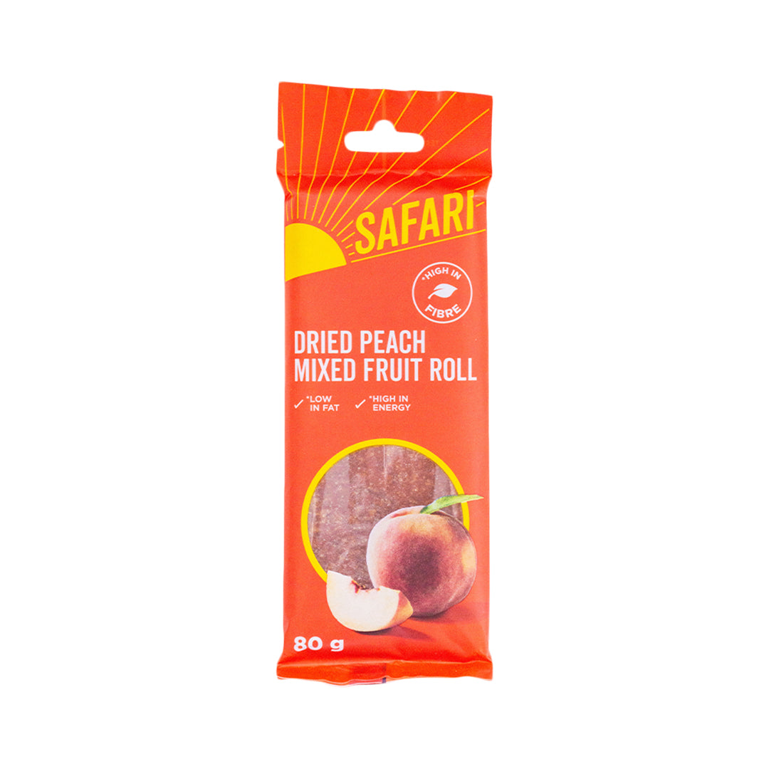 Safari Dried Peach Fruit Roll 80g