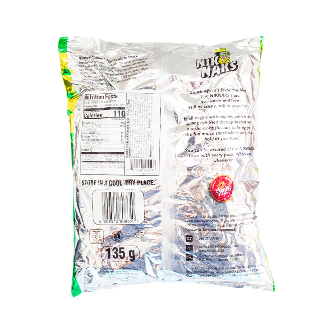 Simba Nik Naks Chutney Flavoured Maize Snack 135g