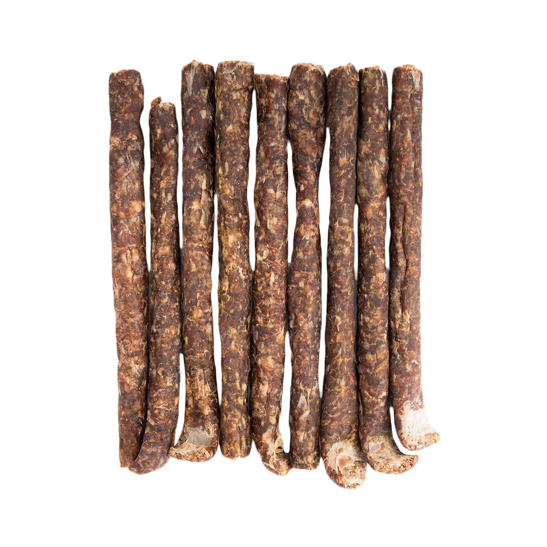 Traditional South African droewors sausage sticks