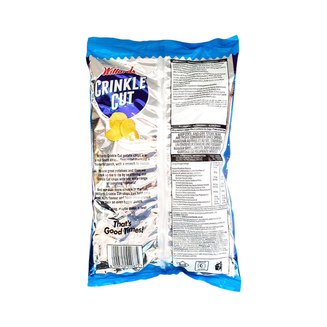 Willards Crinkle Cut Salt & Vinegar 120g