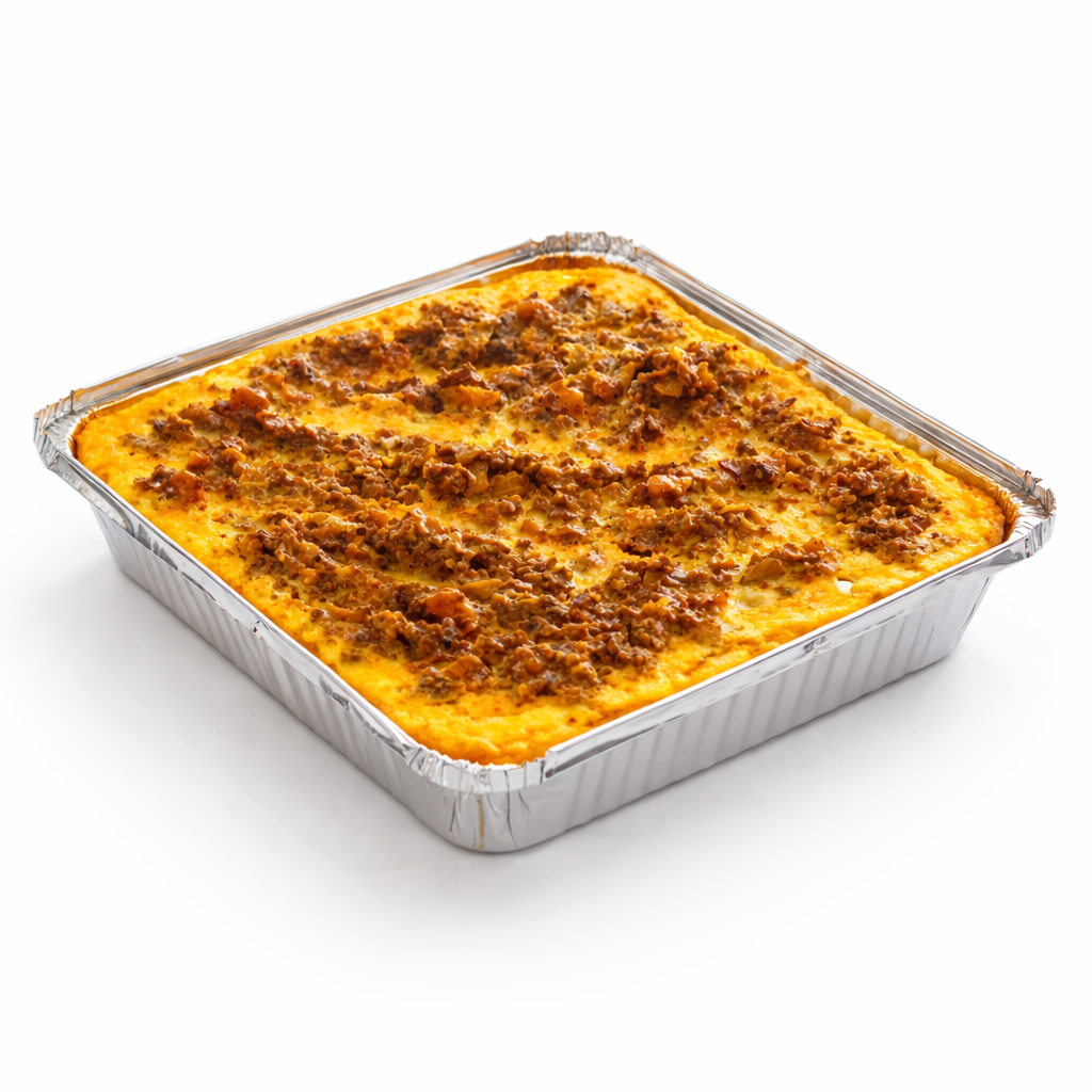 Traditional South African bobotie dish
