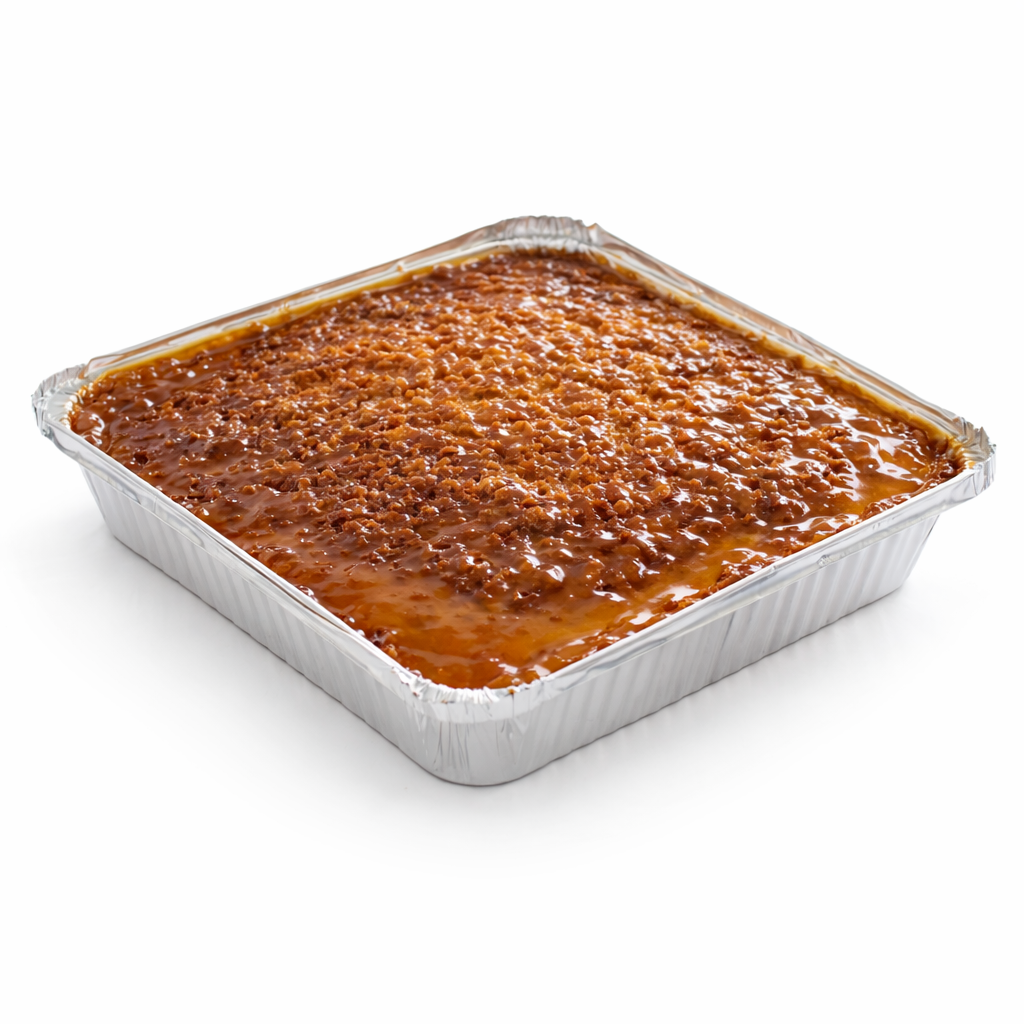 Warm South African malva pudding dessert