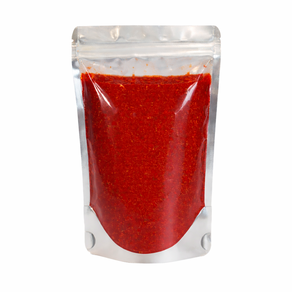 Spicy South African peri peri sauce bottle